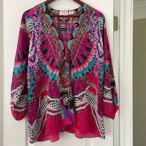 EUC Camilla top sz 10. Beautiful silk condition!